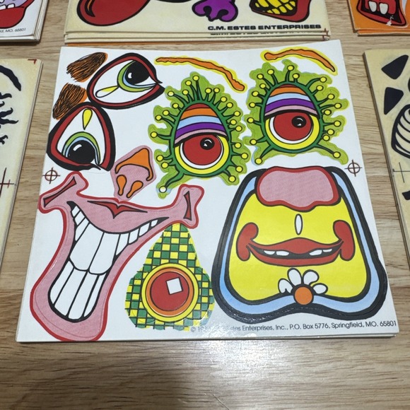 Vintage Halloween Pumpkin Face Stickers & The Egg Folks Stickers 1980s - Picture 7 of 13